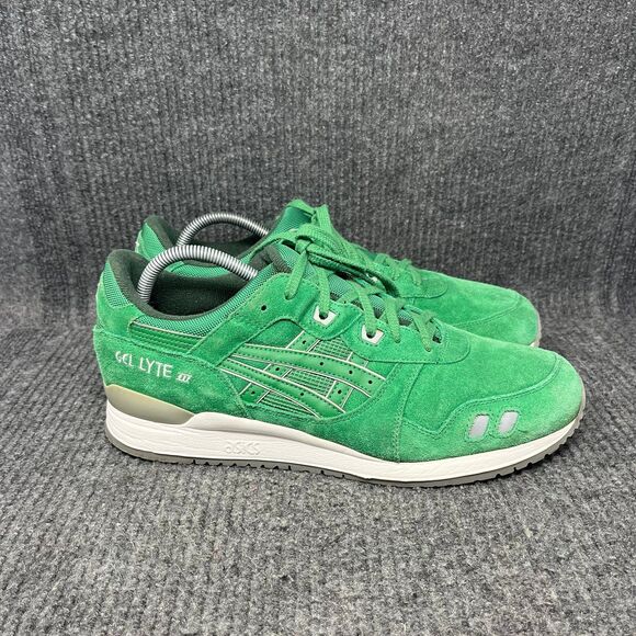 ASICS Gel Lyte 3 III Puddle Pack Green Suede Shoes Sneakers Mens Size 12 US